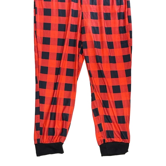 Christmas Pajamas Onesie Buffalo Plaid Large - Picture 4 of 9